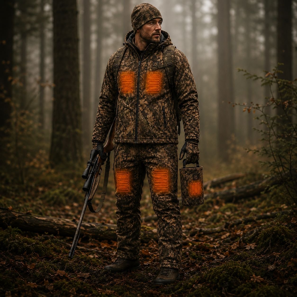 TAN Universal heated motorcycle apparel in cold mountain conditions