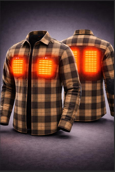 7V Heated Motorbike Flannel Shirt Manufacturer